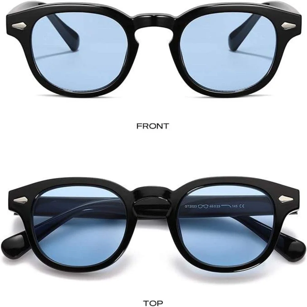 Kids Round Sunglasses  Frame Light‎ Blue Lens Fashion Sun Protection Boys Girls
